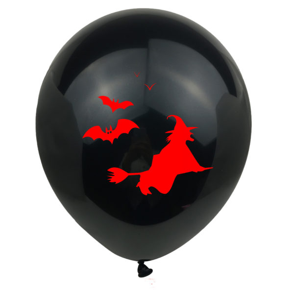 Multi-Pattern 12 inches Black Halloween Balloons for Party - 图片 2