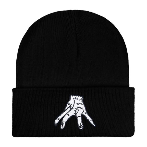 Halloween Horror Skull Series Embroidered Knitted Hat - 图片 2