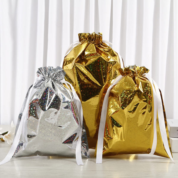 Custom Aluminum Foil Christmas Candy Bag Gift Pocket - 图片 2