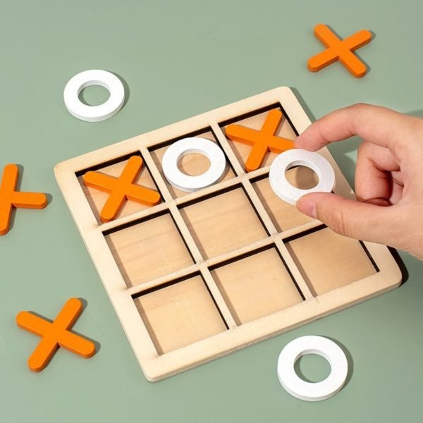 Wooden XO Tic Tac Toe Board Game for Kids - 图片 2