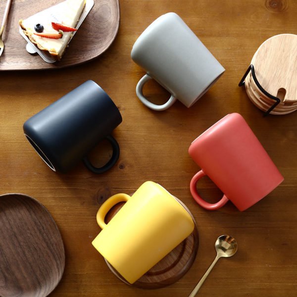 15oz Matte Ceramic Coffee Mug With Logo - Image 2