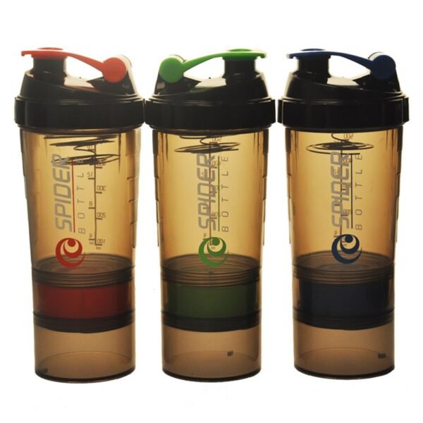 Plastic 17oz Three-layer Shaker Cup With Protein Powder Container - 图片 2