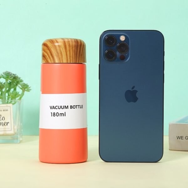 Woodgrain Mini Portable Insulated Bottle 6OZ - 图片 2