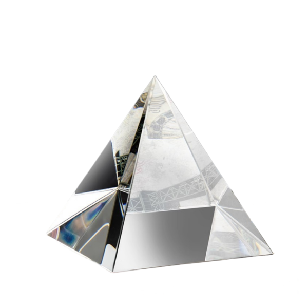 Pyramid Shaped Clear Acrylic Paperweight Decoration - 图片 2