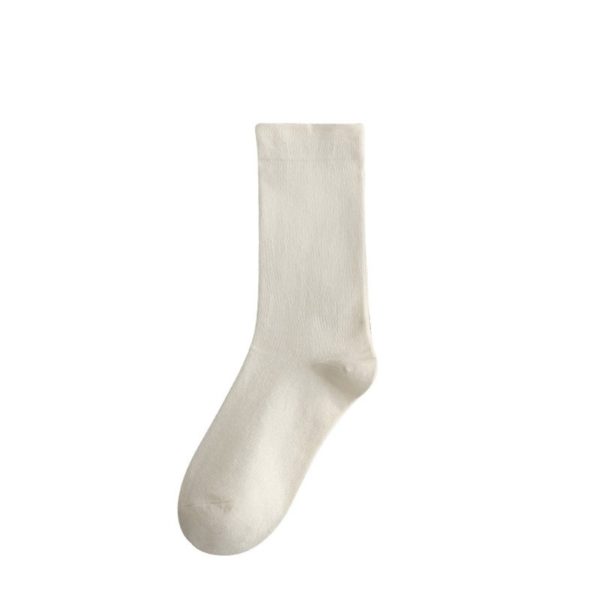 Pure Color Single-Side Socks - 图片 2