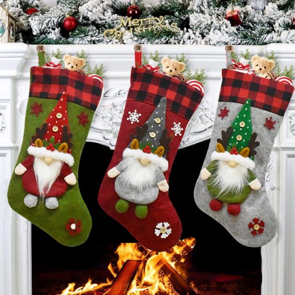 Hollow Face Christmas Socks - 图片 2
