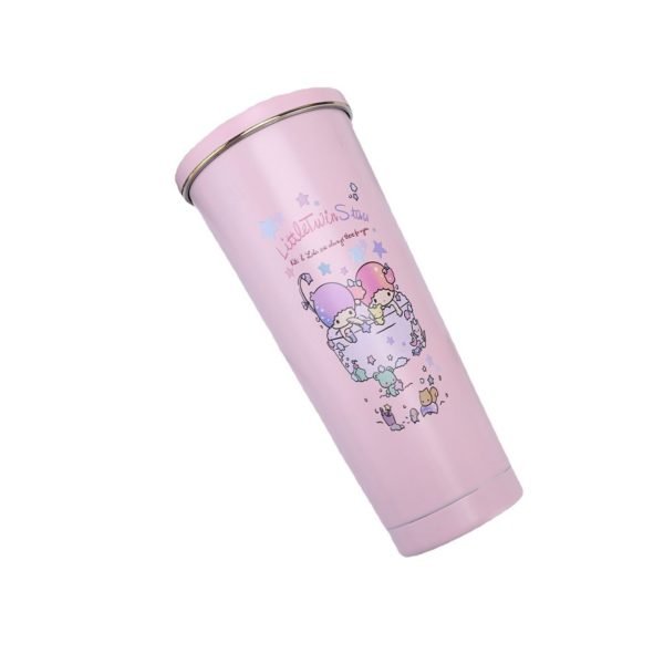 Multicolored Stainless Steel Straw Cartoon Tumbler-750ml - 图片 3