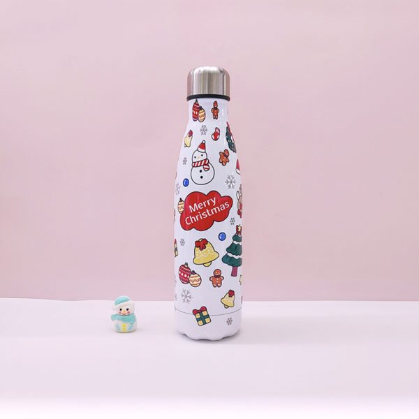 Double Vacuum Straight Coke Shape Christmas Bottle - 图片 3