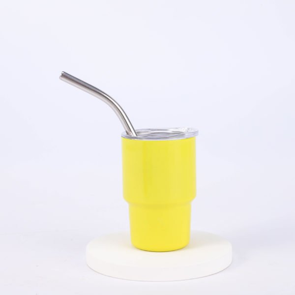 Multicolor Mini Portable Stainless Steel Wine Coffee Vacuum Bottle with Straw - 图片 3