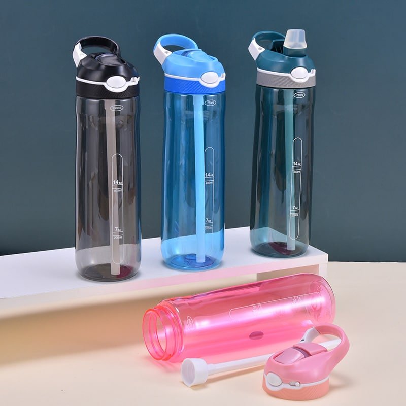 Tritan Portable Sports Water 25oz Bottle with Straw - Image 3