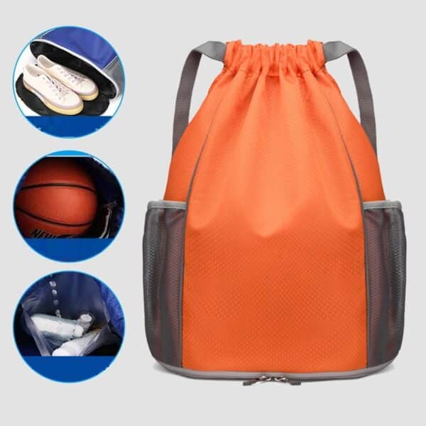 Portable Foot Basketball Drawstring Backpack - 图片 3