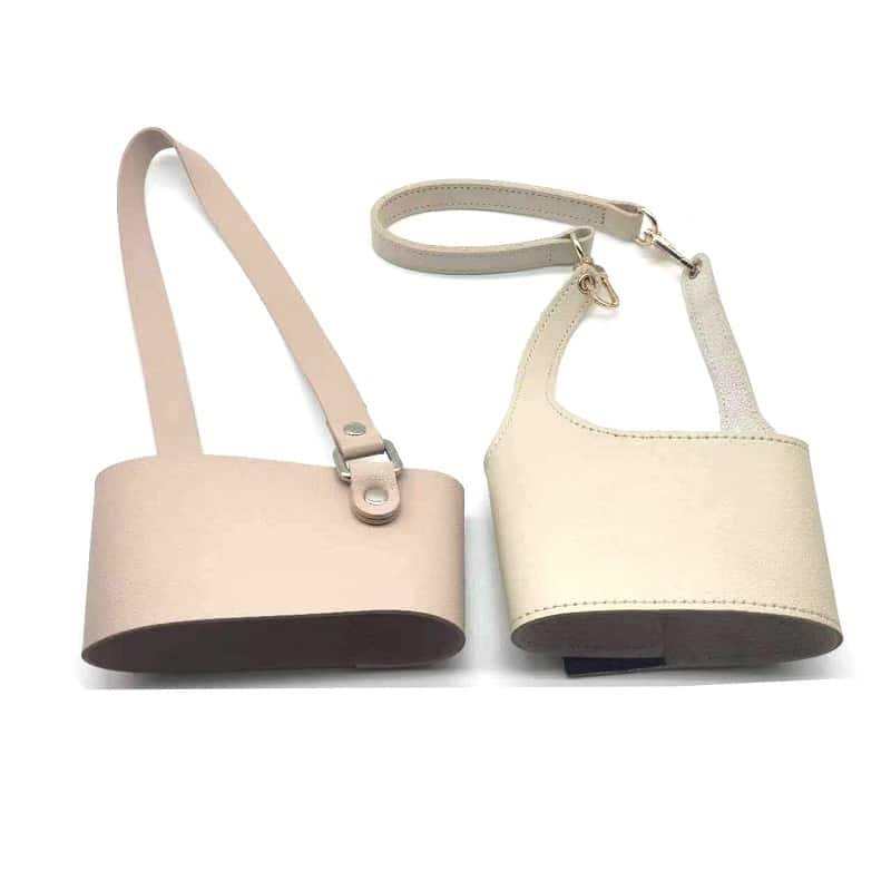 Leather Beverage Holder with Lanyard - Image 3
