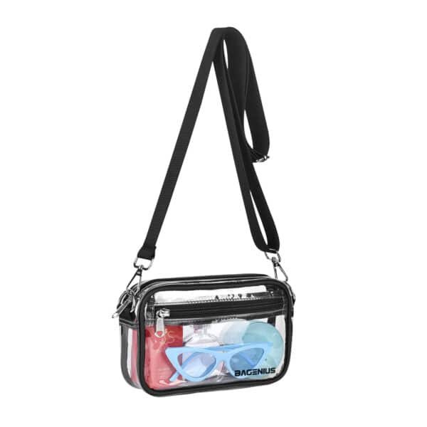 Transparent PVC Shoulder Crossbody Bag - 图片 3