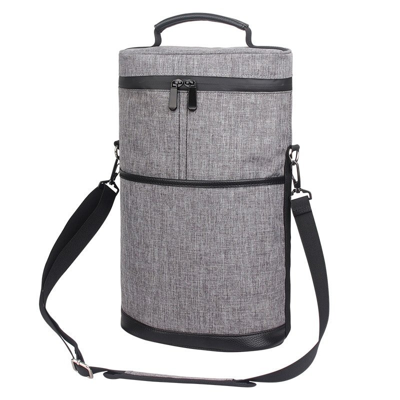 Wine Bottle Travel Cooler 2-Bottle Insulated Tote Bag - 图片 3