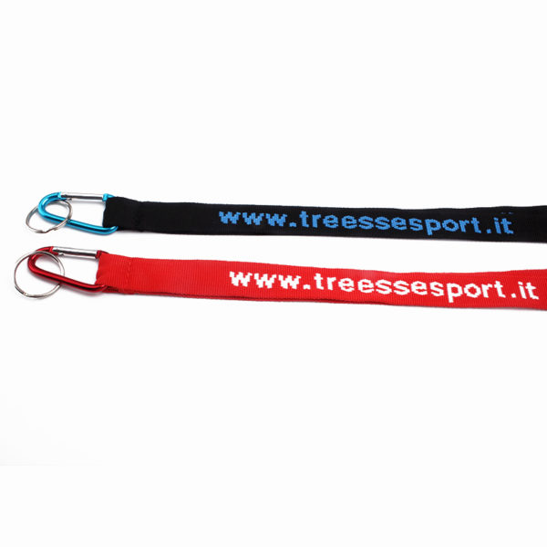 Jacquard Knitted Woven Lanyard with Keyring - 图片 3