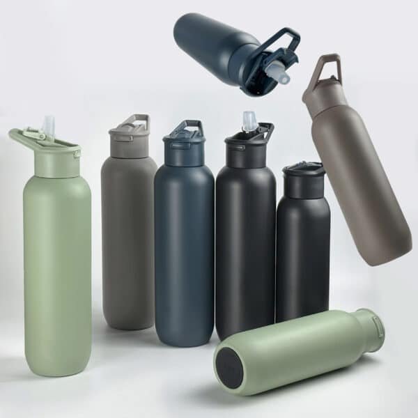 Stainless Steel 21oz Double Layer Vacuum Insulated Bottle with Straw - 图片 3
