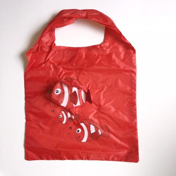 Polyester Tropical Fish Foldable Shopping Bag - Image 3