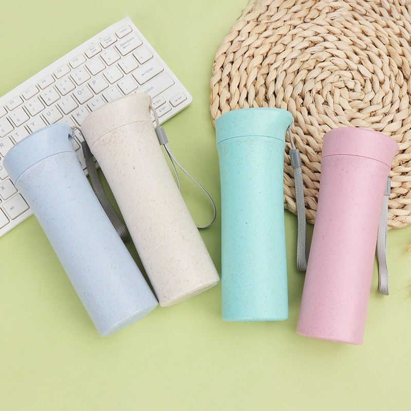 Portable Custom Plastic 10oz Water Bottle with Strap - 图片 3