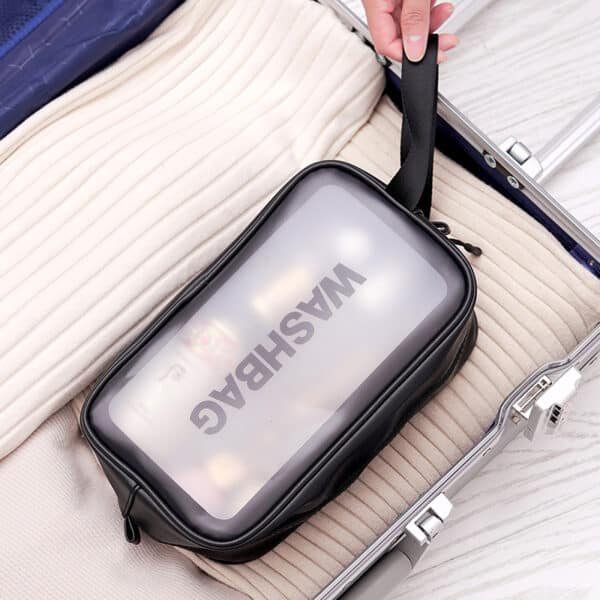PVC Portable Frosted Makeup Bag - Image 3