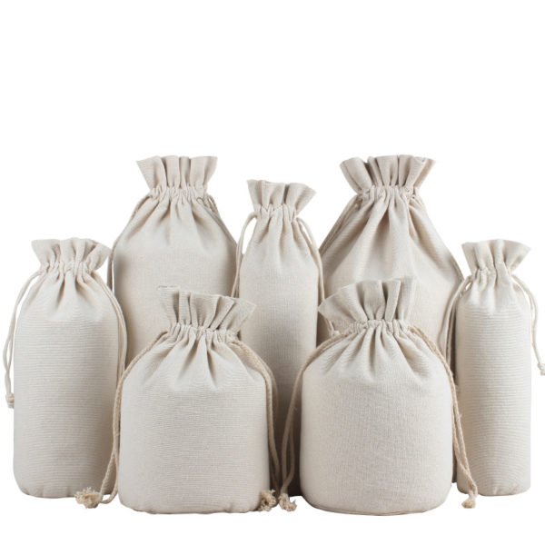 Cotton Canvas Round Drawstring Bag - 图片 3