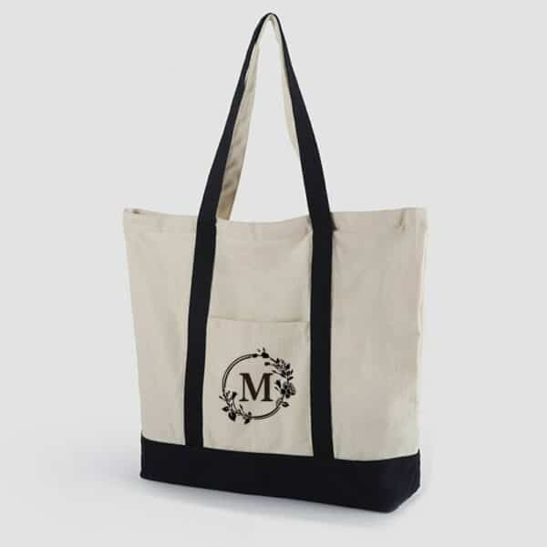 Custom Canvas Two-Tone Tote Bag - Image 3