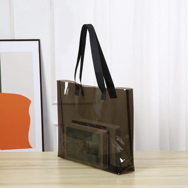 Custom PVC Beach Bag Semi-Clear Jelly Tote Bag - 图片 3