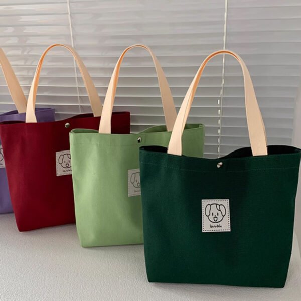 Fashion Small Canvas Bag Magnetic Closure - Image 3