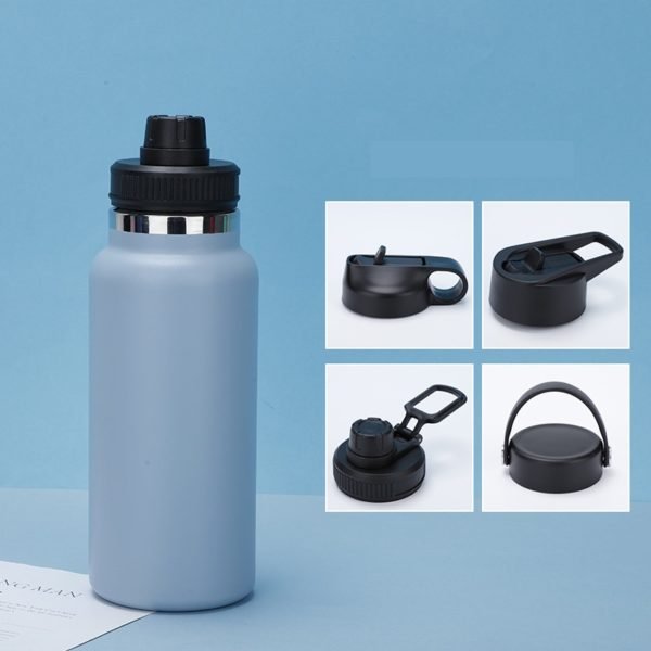 32oz Large Capacity Stainless Steel Thermos with Silicone Handle And Straw - 图片 3