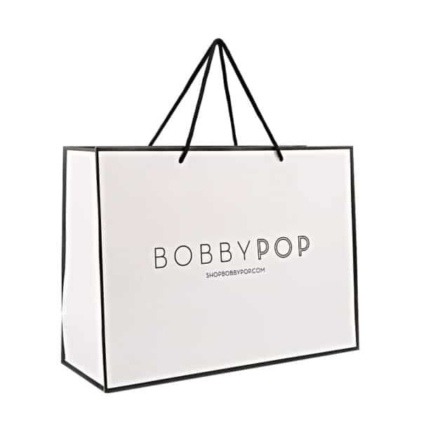 Customized White Card Gift Paper Bags - 图片 3