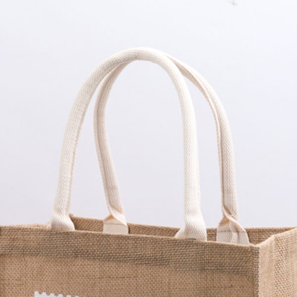 Reusable Jute Tote Bag With Custom Logo - Image 3
