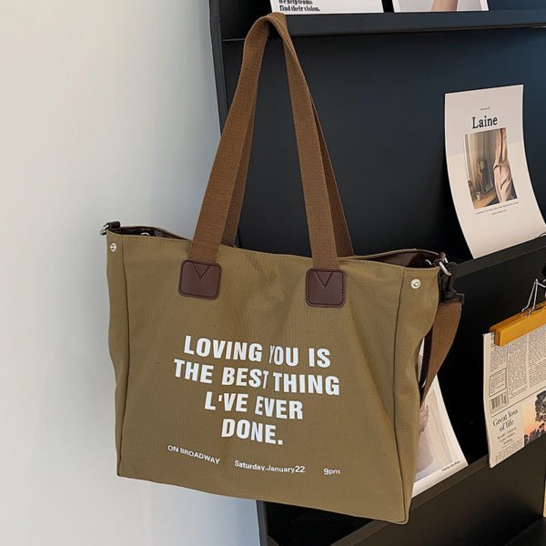 Custom Single-shoulder Canvas Tote Bag - 图片 3
