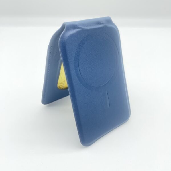 Cell Phone Magnetic PU Leather Card Holder With Stand - Image 3