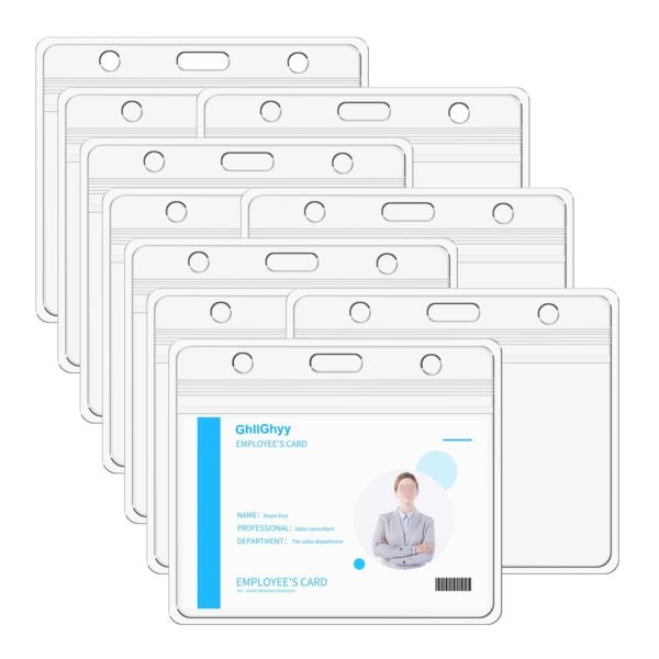 Multi-Size Horizontal Clear PVC Soft Card Holder - Image 3