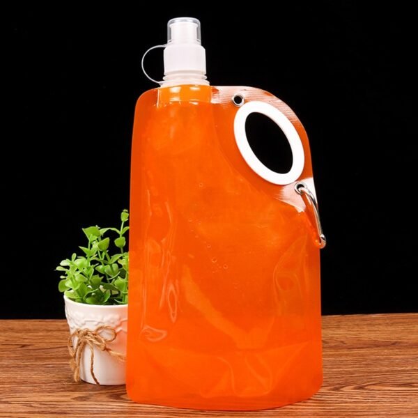 Suction Nozzle Plastic Folding Water Bag 27oz - 图片 3