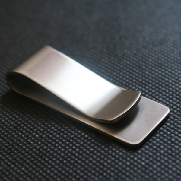 Exquisite Thickened Stainless Steel Money Clip With Logo - Image 3