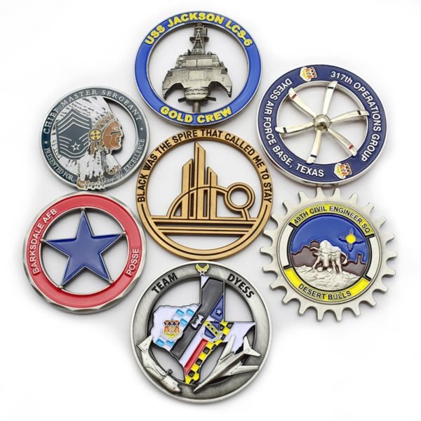 Zinc 2.5 inches Brass Challenge Coins - 图片 3