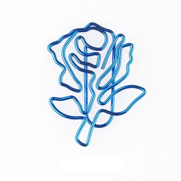 Rose Shaped Metal Paperclip Bookmark - 图片 3