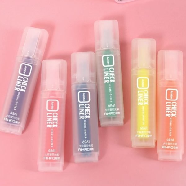 Multicolor Clear Matte Shell Smooth Highlighter for School and Office - 图片 3