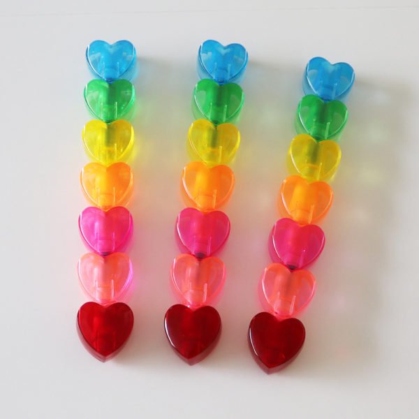 6-In-1 Heart Shaped Translucent Detachable Highlighter - 图片 3