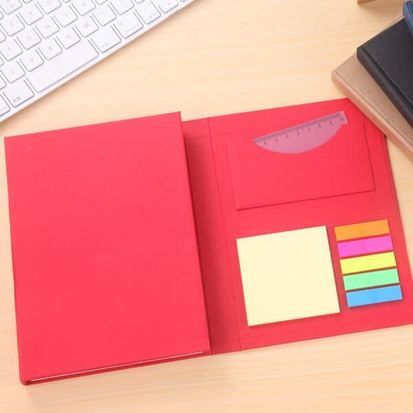 Notebook With Colorful Sticky Notes And Office Stationery - 图片 3