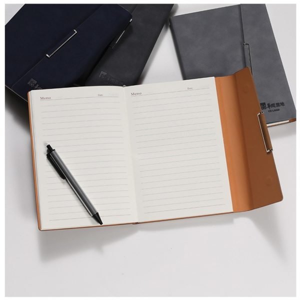 Discolouring PU Leather Tri-fold A5 Notebook - 图片 3