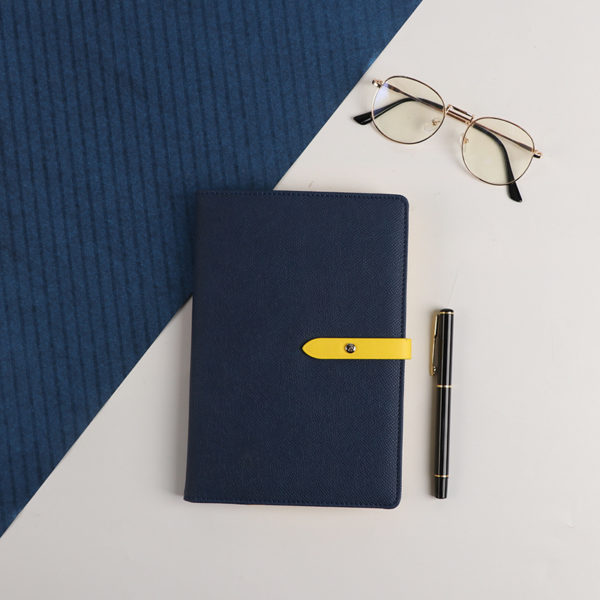 Business Notebook with Buckle Color Blocking A5 - 图片 3