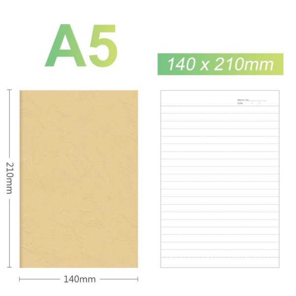 A5/B5 Leather-grained Notebooks - 图片 3