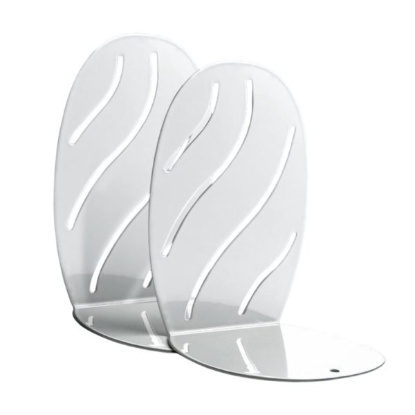 Multicolor Egg Shaped Hollow Pattern Metal Bookend with Non-Slip Dots - 图片 3