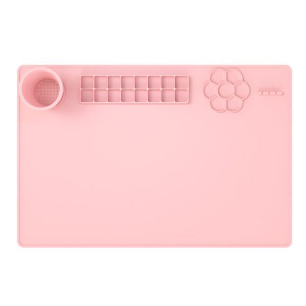 23 * 15 inches Silicone Craft Mat with Cleaning Cup - Image 3