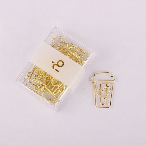 Coffee Cup Shaped Metal Paperclip In A Box - 图片 3