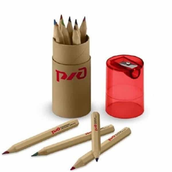 Colored MINI Pencil Set in Tube with Sharpener-Full color - 图片 3