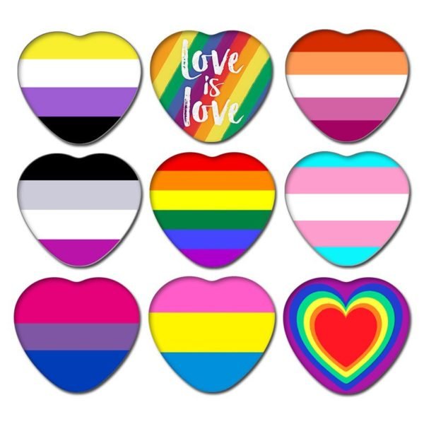 Love Shape Lapel Pin - Image 3