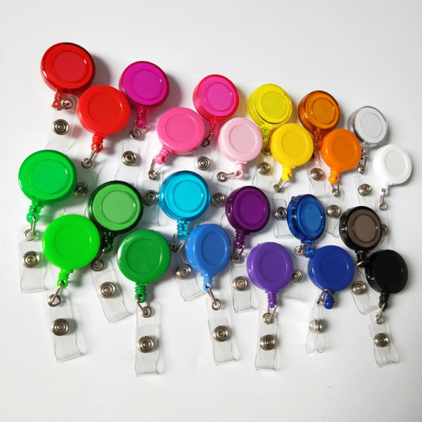 Round Plastic Clip-on Badge Reel - 图片 3