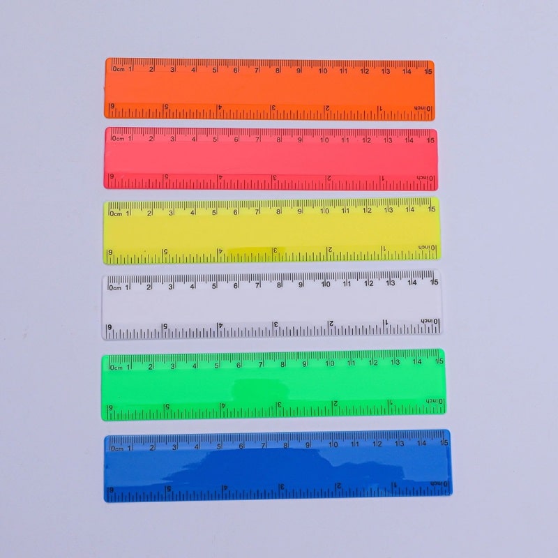 Colorful Plastic Straight Ruler 6 inches - 图片 3